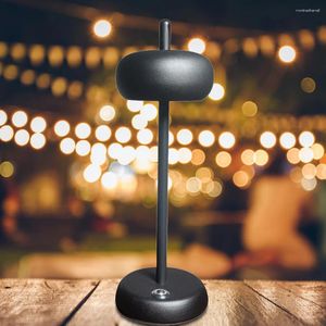 Lampes de table LED veilleuse sans fil petite lampe de bureau 3 vitesses gradation Vintage 2600mAh pour Bar Pub El chambre maison Restaurant
