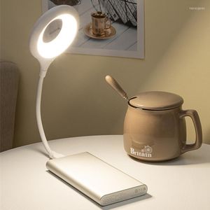 Lampes de table LED veilleuse USB lampe de bureau Protection des yeux étude lecture disponible librement pliable Portable DC 5V