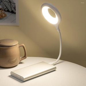 Lampes de table LED Portable USB rechargeable Flexo Ring Lampe Chambre Étude Lecture Livre Veilleuses Protection des Yeux Bureau Ordinateur Portable Outils D'éclairage