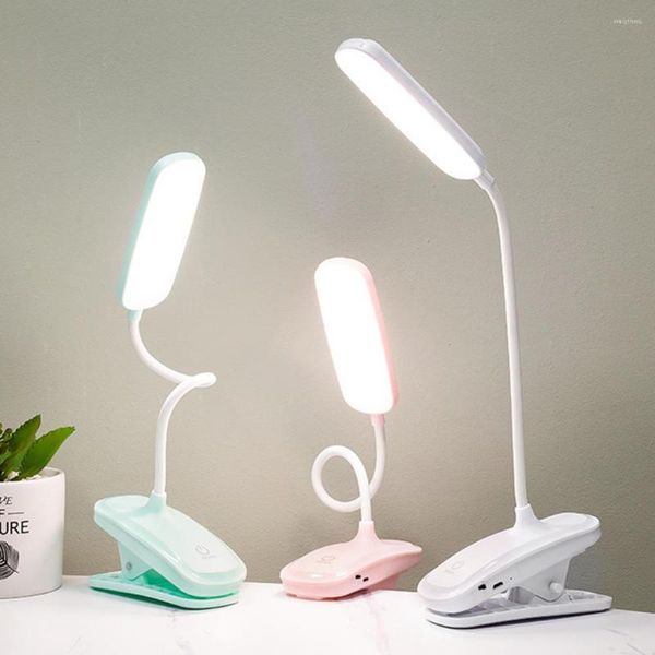 Lampes de table LED lampe de lecture Dimmable Protection des yeux tuyau conception haute Clip Type nuit en continu gradation lumière fournitures pour la maison