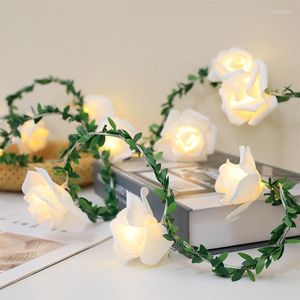 Tafellampen LED Rose Lantern String Verjaardagsvoorstel Bekentenis Decoratieve lichtruimte Decoratie Batterijbox Kleine kleurrijke verlichting