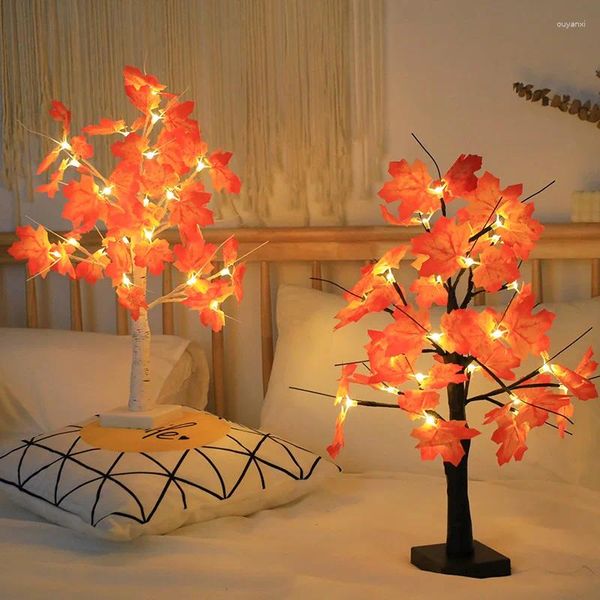 Lampes de table LED Simulation Arbre Lumière de Thanksgiving Salle Décoration Party Payscape Lighting Bureau 4.5 V