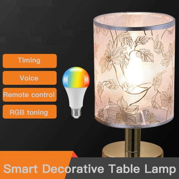 Lampes de table LED Smart Light Dortoir Chambre Lampe décorative créative Bureau Simple Couleur Plug-In Chevet Nuit