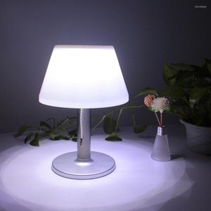 Tafellampen LED Solar Lamp Outdoor binnen Bureau White Night Lights Book Licht Forhome Slaapkamer Withpull Switch Escritorio Lampara