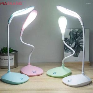 Lámparas de mesa, lámpara Led táctil regulable, carga Usb, 3 ajustes brillantes, escritorio de estudio portátil para lectura, luz de trabajo de oficina