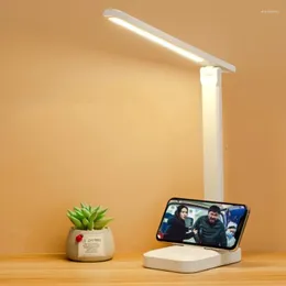 Lampes de table LED Touche pliant lampe de lit de lit de lecture de protection des yeux Night USB Charging Styles