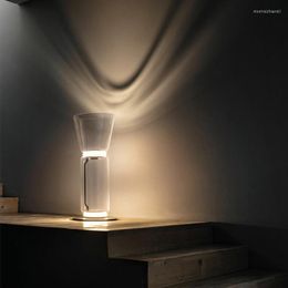 Tafellampen LED Tunnel Glas Designer Lamp Bureau Licht Licht Binnenverlichting Woning Decoratie voor slaapkamerdressing