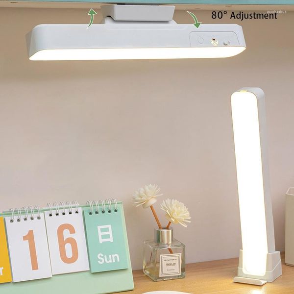 Lampes de table LED lampe de bureau verticale 20W 5V USB 25CM Rechargeable Protection des yeux Portable chambre lecture maquillage miroir applique murale