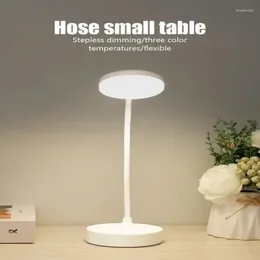 Lámparas de mesa LED USB Recargable Protección para los ojos Infinitamente regulable Luz blanca conmutable de 3 velocidades Cálido natural