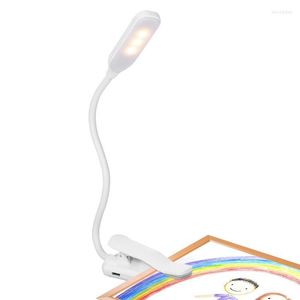 Tafellampen lichte clip op bed LED-bureaulamp met klem dimable eye-caring modi lezen voor thuiskantoor 360 graden spin USB