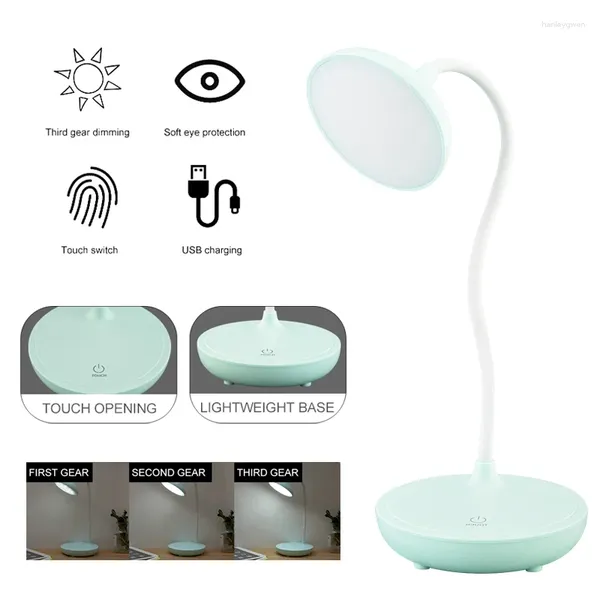 Lampes de table légèrement protection des yeux pliables 1200mAh USB LED rechargeable en gros pour le salon de bar soir