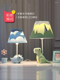 Lampes de table belle lampe de bureau créative dinosaure garçon chambre chambre d'enfants personnalité moderne LED lumière réglable Animal