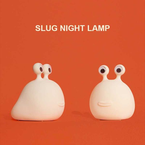 Lampes de table Lovely SLUG NIGHT LAMP LED Light Desk Silicon Gel Soft Built-in Battery USB Touch