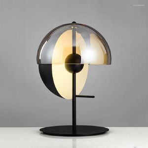 Lampes de table LukLoy chevet LED nordique postmoderne verre lumière pour chambre salon bureau minimaliste lampe de chevet