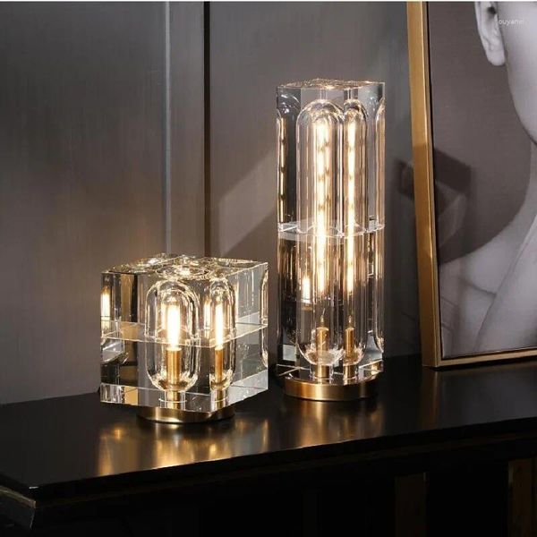 Lampes de table lustres luxury LED CRISTAL lampe de salon moderne décoration légère mariage romantique luminaria décorativa chevetside