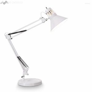 Tafellampen mechanische arm bureau lamp led oogbescherming slaapkamer thuis kantoor metaal verstelbare vouwen college slaapzaal