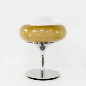 Lampes de table Lampe en verre médiévale Postmodern Simple Vintage Bauhaus Style Décoratif Salon Chevet