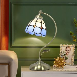 Lampes de table Style méditerranéen lampe de bureau Tiffany rétro salon chambre chevet européen américain décoratif