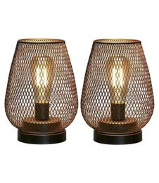 Lampes de table de lampes en métal Accent sans fil avec une batterie de chevet de bulbe LED pour les mariages Gardenegg Shape 6535175