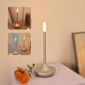 Tafellampen metaal Iron Lamp Touch Led Bar USB Oplaadbare slaapkamer Woonkamer Decoratief