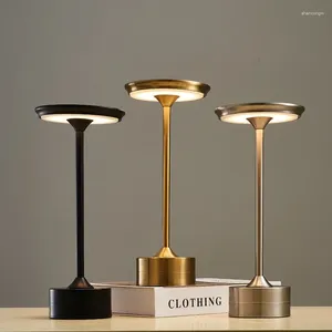 Lampes de table lampe en métal LED touche nocturne barre el salon chambre à coucher