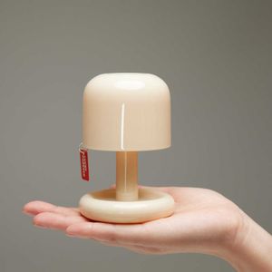 Tafellampen mini bureaublad zonsondergang lamp creatief USB oplaadbare champignon stijl led nachtlampje voor koffiebar huis decor slaapkamer AA230421