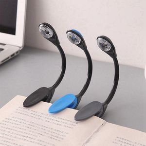 Lámparas de mesa Mini Flexible Clip-On Bright Booklight LED Travel Book Lámpara de lectura White Light Holder Pequeños regalos