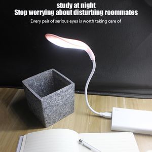 Tabellampen Mini LED Book Lamp Portable USB Reading Night White/Warm Color Desk voor laptop Power Bank Notebook PC ComputerTable