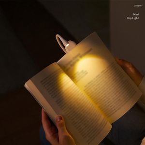 Taflampen Mini LED Oogbescherming Boek Nachtlicht Verstelbaar Clip-on Study Desk Lamp oplaadbaar draagbaar voor slaapkamerlezing