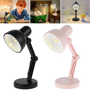 Lampes de table Mini lampe à LED Lampe de bureau pliable Livre de lecture de nuit à piles Soins des yeux flexibles