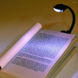 Lampes de table Mini lampe d'étudiant portable pour voyage lecture pince lumière sur livre batterie noire Flexible Led Protection des yeux veilleuses