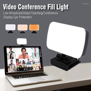 Table Lamps Mini Video Light Conference Live Streaming Kit Webcam Vlog Pography Fill Lamp Selfie Adjustable Portable LED Luz Microphone