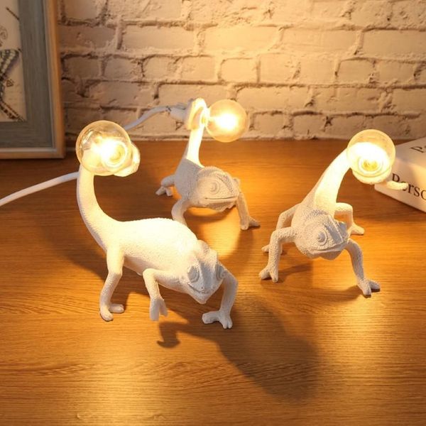 Lampes de table Animal moderne LED LED lampe nordique résine Light Home Salon chambre à coucher Restaurant de chevet Éclairage