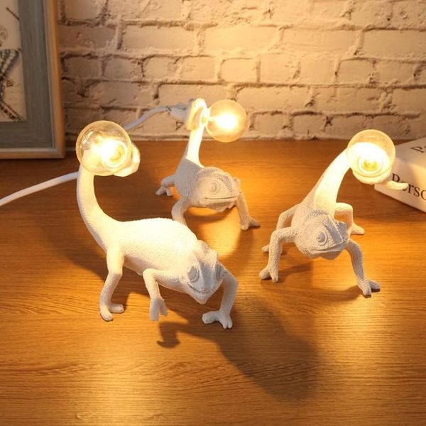 Lampes de table Animal moderne LED LED lampe nordique résine Light Home Salon chambre à coucher Restaurant de lit de lit Éclairage
