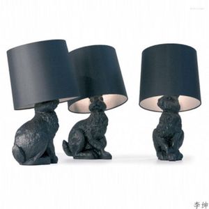 Tafellampen moderne dieren led Noordse slaapkamer bedkamer bedlamp woonkamer decoratie lichten hars industrieel armatuur