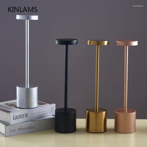 Lampes de table Art Touch Touch Lampe Metal Decorative Household Light Dining Bureau atmosphère Nightlight Charging Fund