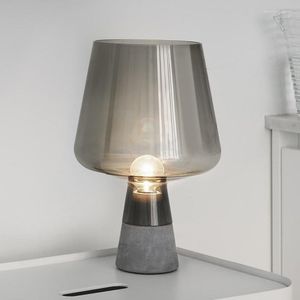 Tafellampen modern cementlamp Noordse ontwerper Leimu voor slaapkamer woonkamer bed decor industrieel barnsteen glazen bureau