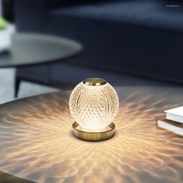 Lampes de table moderne créatif acrylique lampe sphérique LED lumières nordique chambre chevet USB charge tactile télécommande atmosphère veilleuse