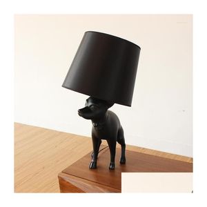 Tafellampen moderne creatieve bin laden honden persoonlijkheid decoratieve lamp Noordse eenvoudige bed drop levering lichten verlichting verlichting indoor dhy79