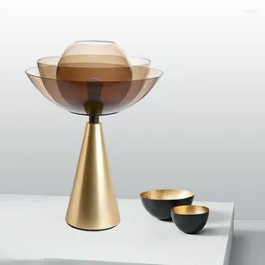 Lámparas de mesa Lámpara de cristal moderna Diseño de lujo Sala de estar nórdica Dormitorio Cabecera Led Decoración del hogar