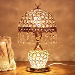 Lampes de table Lampe LED en cristal moderne Éclairage haute puissance Chambre E27 Ampoule Bureau Lecture et cadeaux de mariage Z50