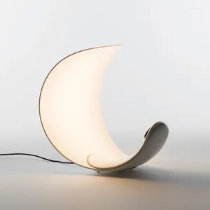 Lampes de table Design moderne demi-lune lumière LED créative salon chambre chevet Smart gradation tactile lampe de bureau décor luminaire