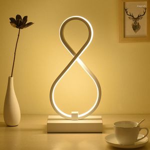 Tafellampen Moderne Bureaulamp Minimalistische Slaapkamer Nachtkastje Led Studie Bar Verlichting Armatuur Lezen Teller Creatieve Kunst Decoratie Verlichting