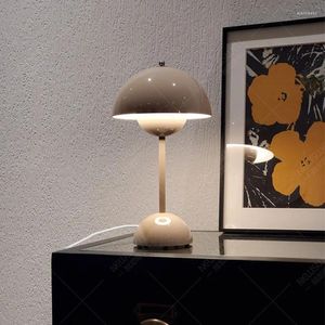 Tafellampen moderne bloemknop led lamp nacht licht champignon loordse bedblide trouwkamer bureau eenvoudige decoratie slaapkamer