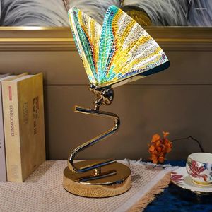 Tafellampen moderne high-end lamp woonkamer studie sfeer sfeer licht email vlinder vlinder verlichting luxueus slaapkamer bedzijde