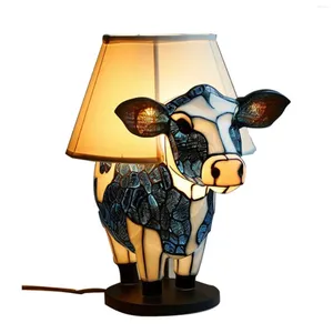 Tafellampen moderne lamp creatief hars cowhead bureau voor stijlvolle huizen kinderen slaapkamers bed bed