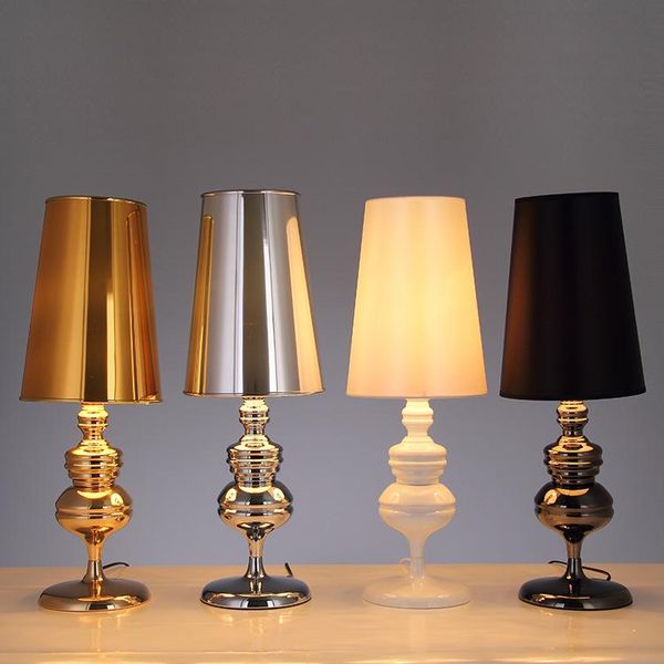 Lampes de table Lampe moderne LED Italie Défenseur Garde Lumière Noir Blanc Or Chevet Salon Mariage Luminaire Décor LuminariaTable