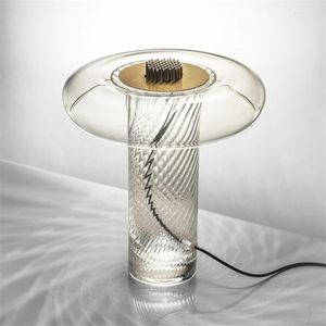 Lámparas de mesa, lámpara moderna, luz de lectura de vidrio con diseño nórdico para decoración de sala de estar, dormitorio, cabecera, estudio, accesorios de escritorio