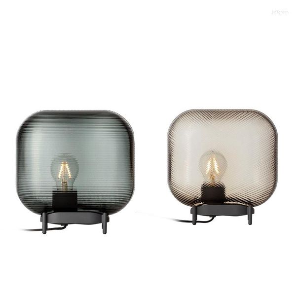 Lampes de table LED moderne fer déco Mariage bureaux en verre tables de nuit lampe méditerranéenne lampe de chevet en céramique dentelle