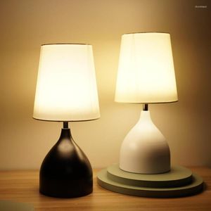 Lampes de table lampe à LED moderne pour chambre salon tactile Dimmable blanc chaud veilleuse chevet étude bureau ornement maison